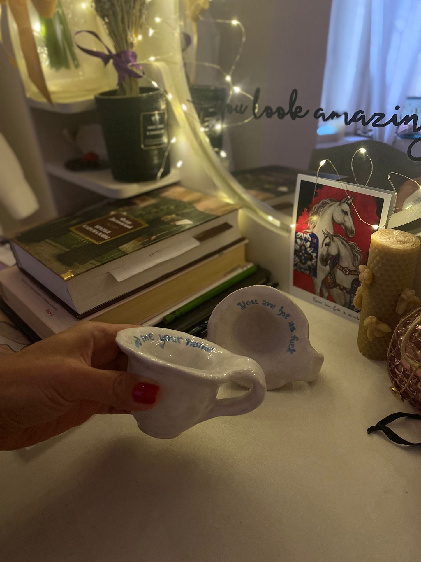 Handcrafted espresso cups