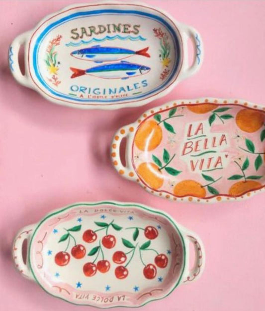 Handcrafted ceramic plate set