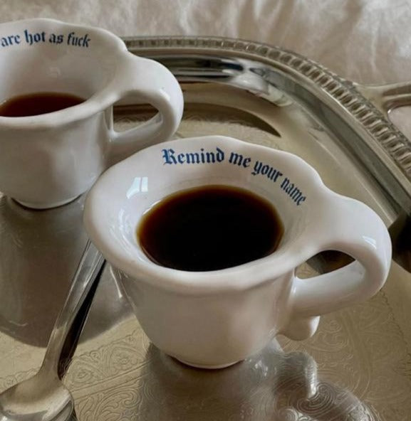 Handcrafted espresso cups