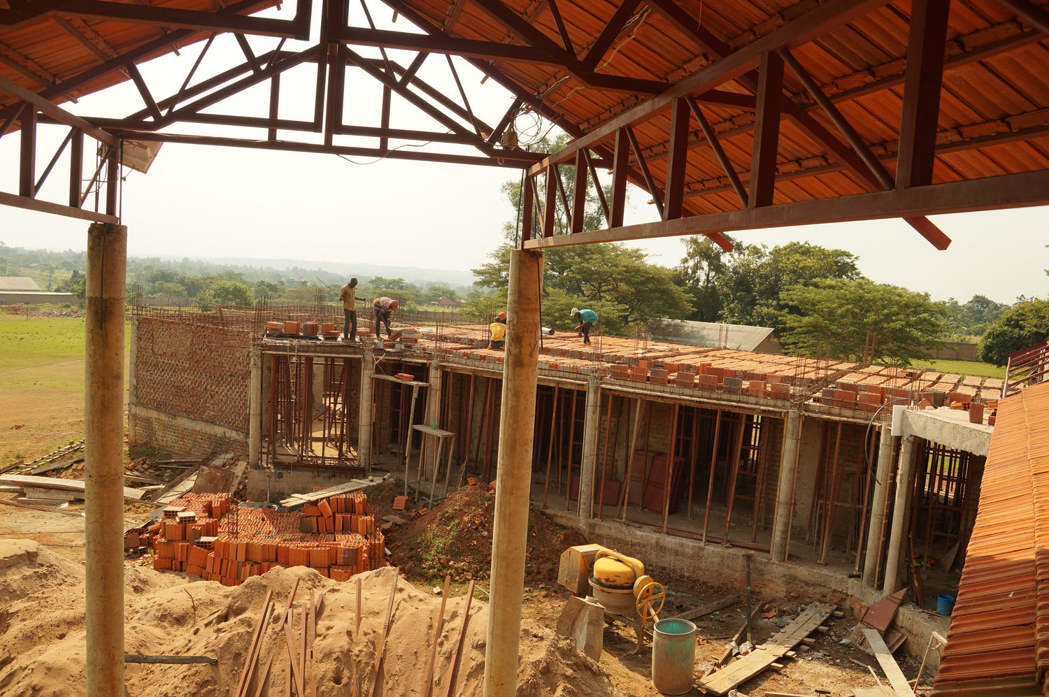 Dormitory construction at Kimbilio Village